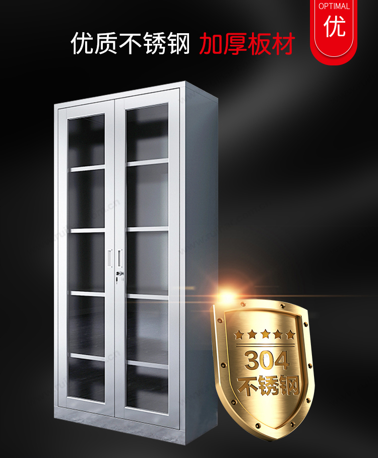 文件柜辦公家具資料檔案柜醫(yī)療器械柜儲物柜304不銹鋼財務憑證柜