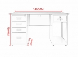 不銹鋼醫(yī)用辦公桌單人職員車(chē)間工作臺(tái)醫(yī)療實(shí)驗(yàn)室防腐1.4米五斗一空電腦桌
