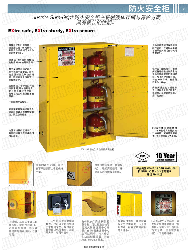 美國杰斯瑞特，防火安全柜，justrite防火柜，justrite安全柜，防爆柜justrite,8917001,4M9429